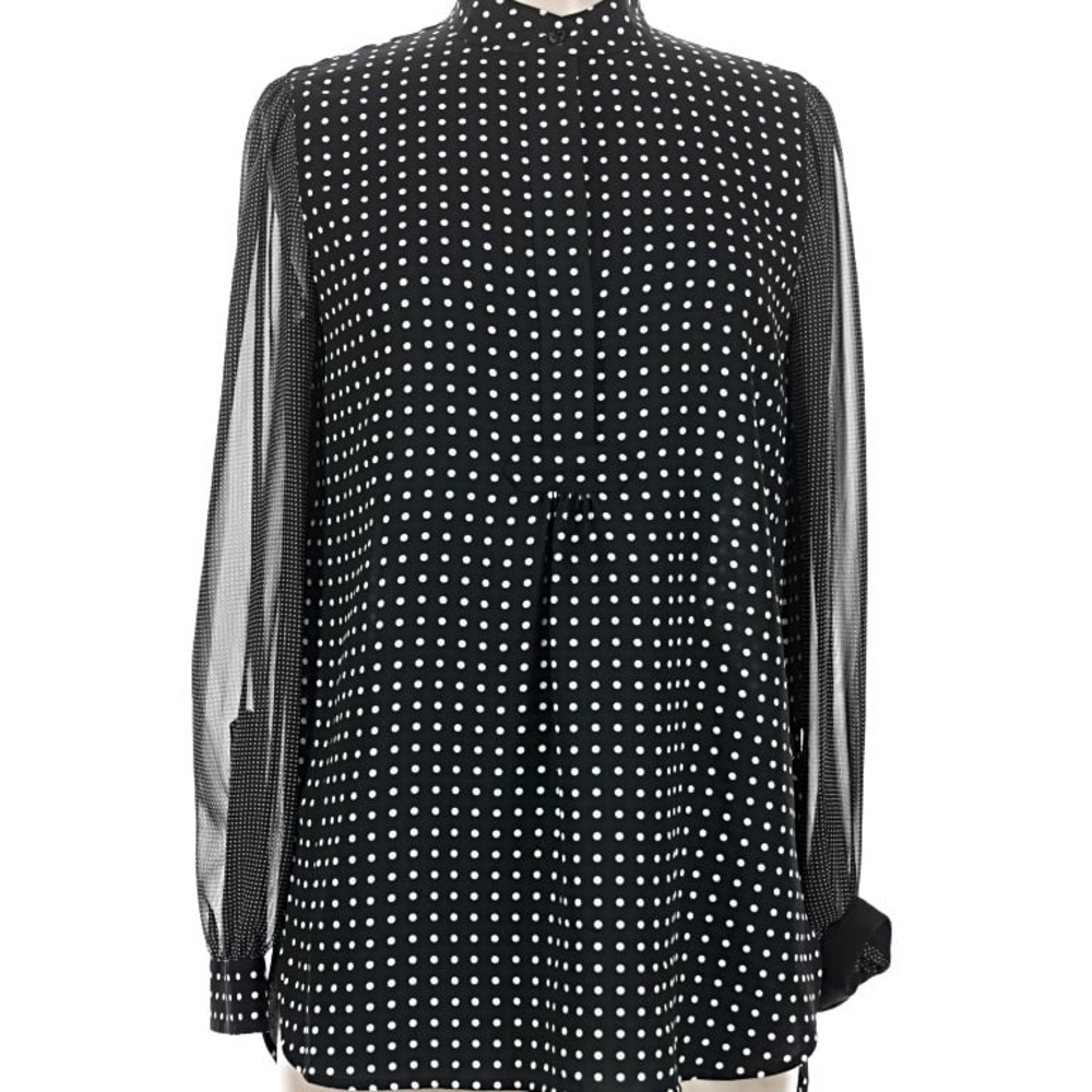 Anne Klein Black and White Polka Dot Top
